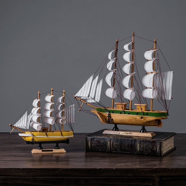 C1009B026 HAOYUN เรือสำเภา เรือใบ ตกแต่งบ้าน ธุรกิจรุ่งเรือง ประสบความสำเร็จ ของขวัญ เรือใบตกแต่ง ของตกแต่งห้อง
