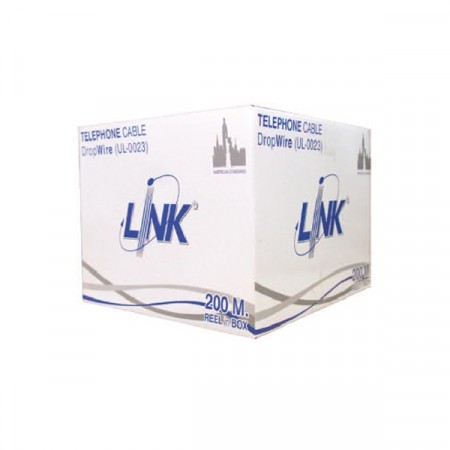 Link UL-0023 Drop w/Messenger 19 AWG (0.91mm) 2C Cable 200M.*/Roll