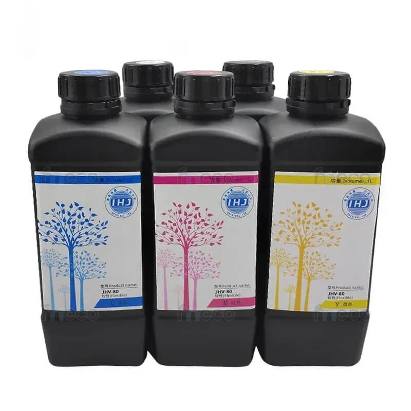 หมึกพิมพ์ UV อุตสาหกรรม ญี่ปุ่น Sakata Ricoh Toshiba Konica สีสด สำหรับเครื่องพิมพ์ UV ROLL Flatbed ขูดไม่ออก ไม่หลุด กันน้ำ การยึดเกาะได้ดี