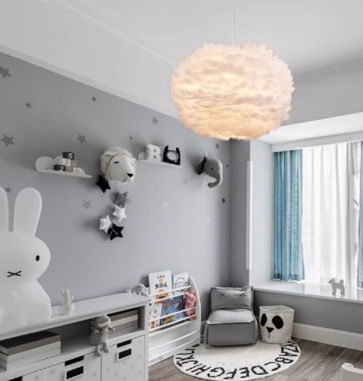 CT191A154 SOTMIA โคมไฟขนนก โคมไฟแต่งห้อง