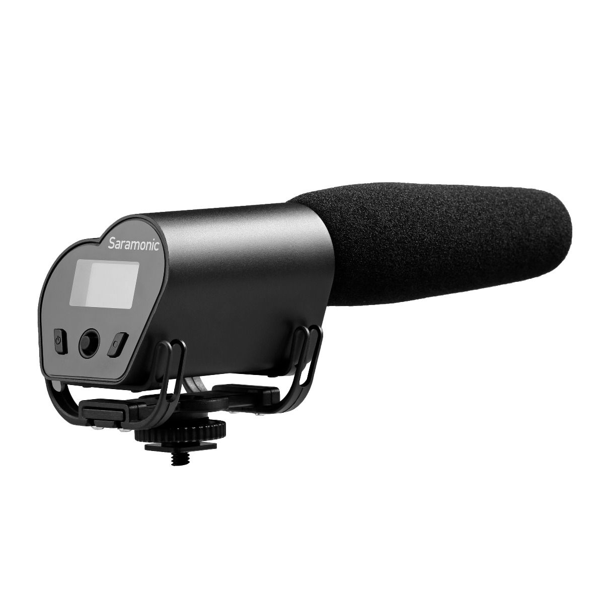 Saramonic Vmic Recorder ไมโครโฟนช็อตกันติดหัวกล้องไมค์คอนเดนเซอร์รับเสียงเป็นแบบซุปเปอร์คาร์ดิออยด์พร้อมบันทึกเสียงในตัวใส่การ์ด
