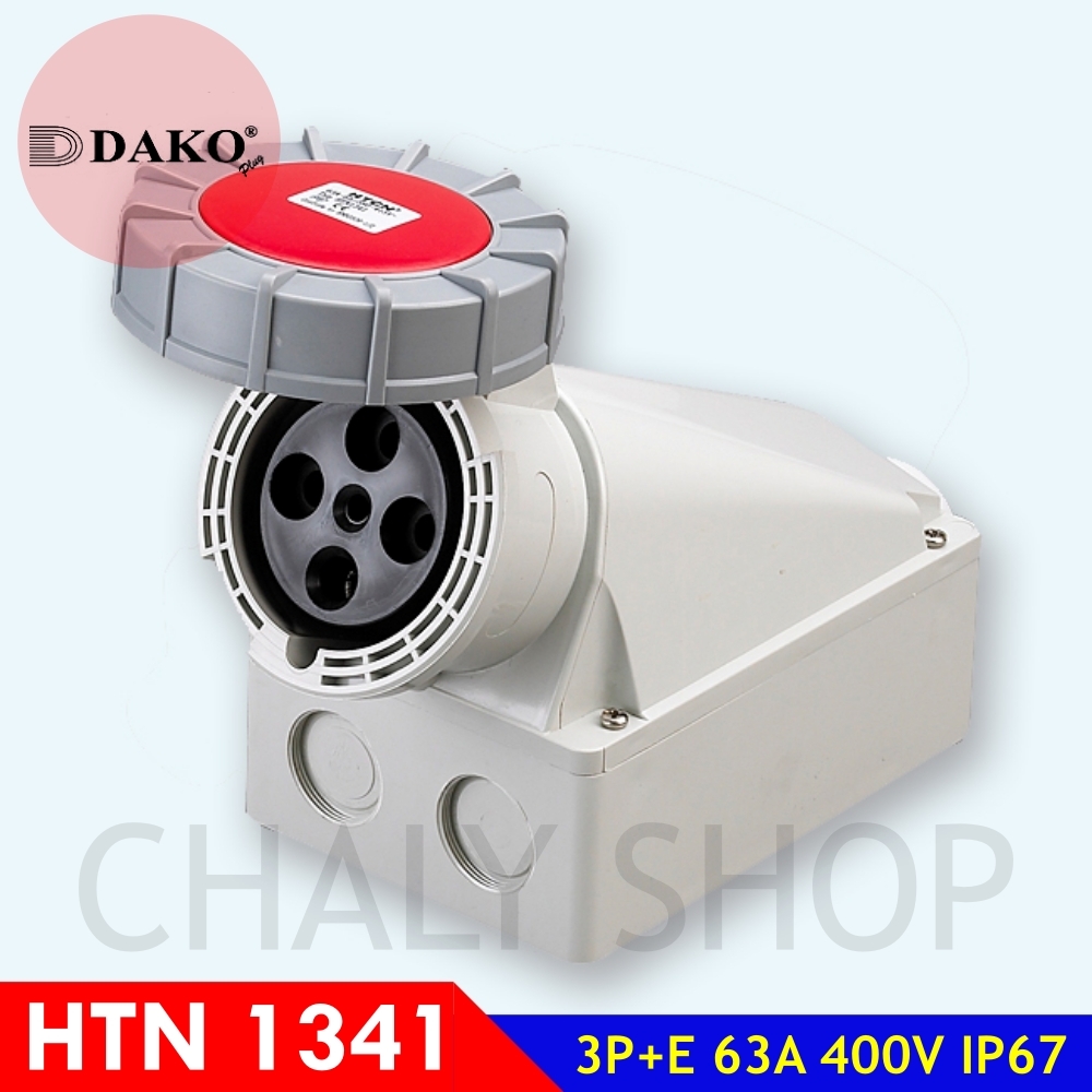 "DAKO PLUG" HTN1341 ปลั๊กตัวเมียติดลอยกันน้ำ 3P+E 63A 400V IP67