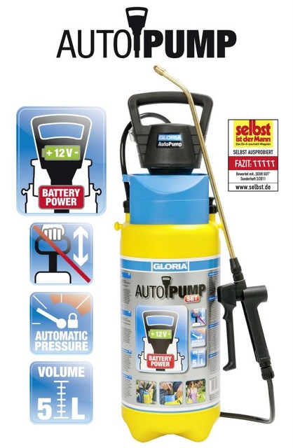 ถังพ่นยา Gloria รุ่น AUTOPUMP ระบบแบตเตอรี่ พร้อมปั๊มไฟฟ้า (นำเข้าจากประเทศเยอรมนี)
