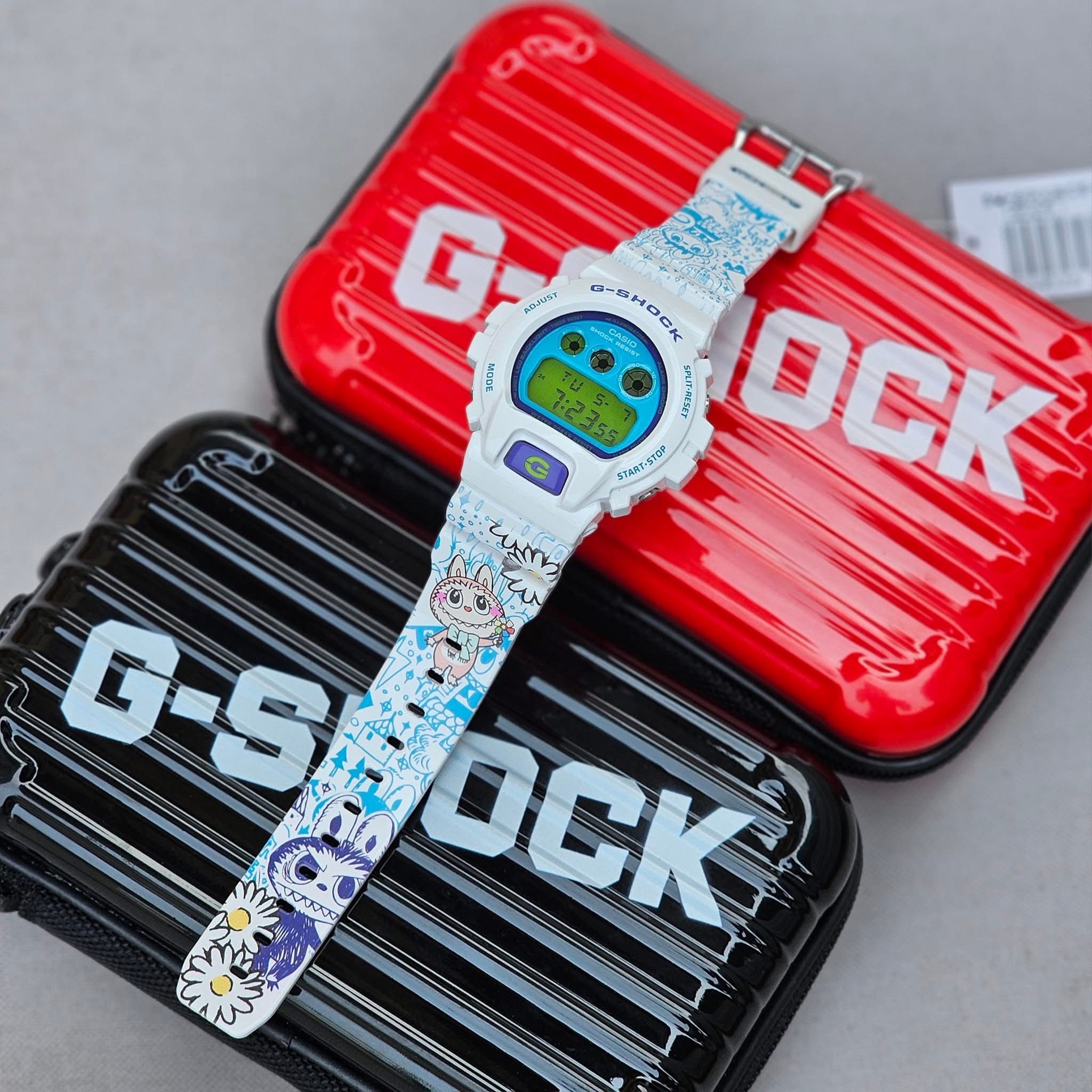 G-Shock Custom DW-6900 White Labubu
