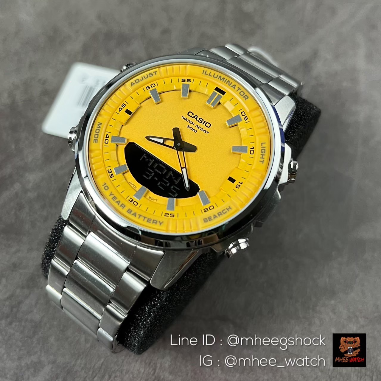 Casio G-Steel New Arrivals Yellow Color Battery 10Year Analog+Digital