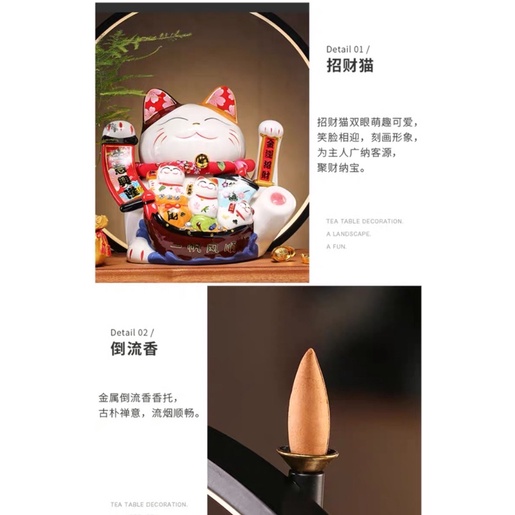 CT097B070 HAOYUN แมวกวัก แมวกวักรับทรัพย์ ตุ๊กตาแมวกวัก แมวนำโชค แมวกวักญี่ปุ่น ตุ๊กตาแมว โมเดลแมวกวัก โคมไฟLed