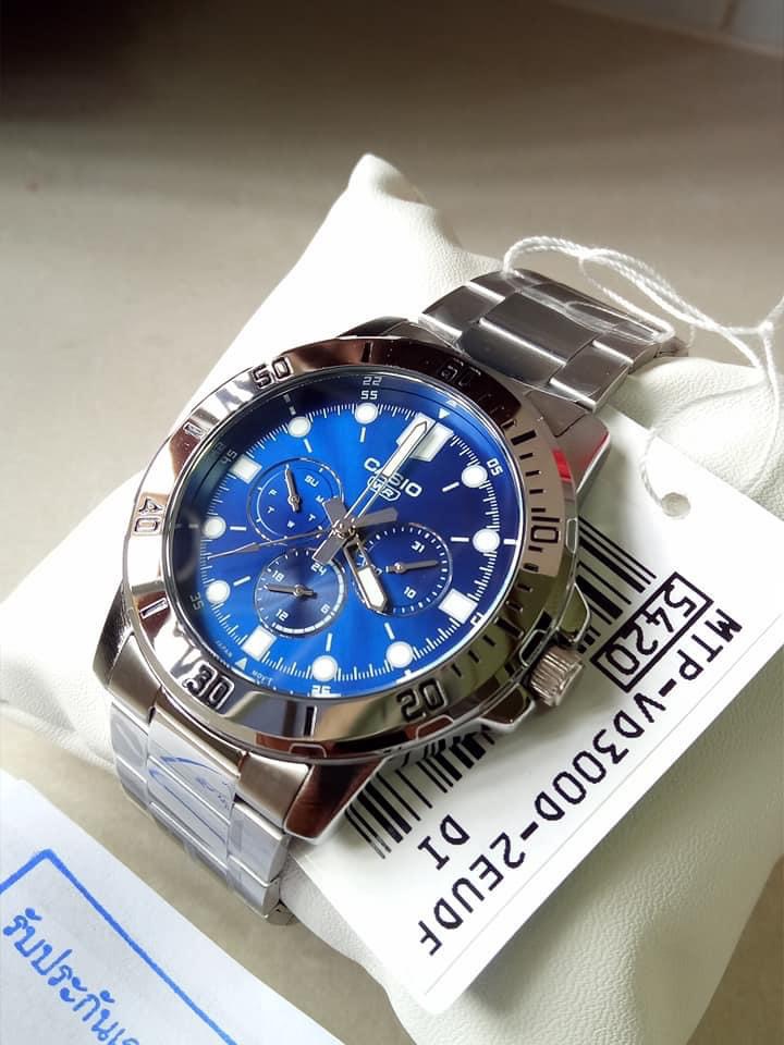 Casio Blue Dial Chronograph รุ่นใหม่