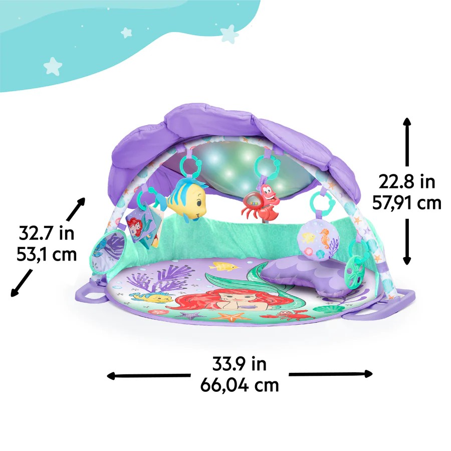 เพลยิมนางเงือกน้อย Bright Starts Disney Baby The Little Mermaid Twinkle Trove Light-Up Musical Baby Activity Gym