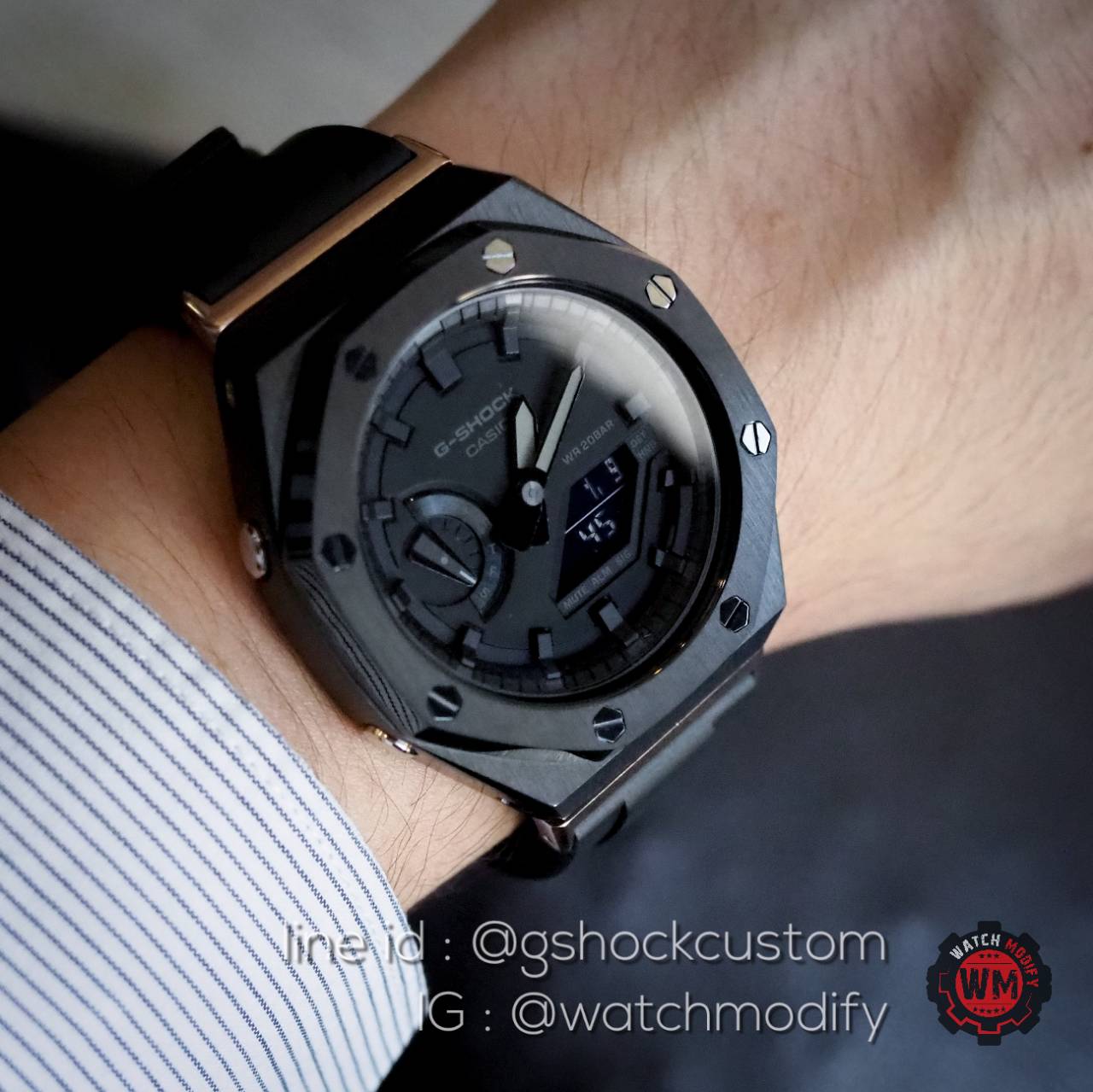 Casioak GA-2100-1A1 AP Metal สาย Sport Rubber Butterfly