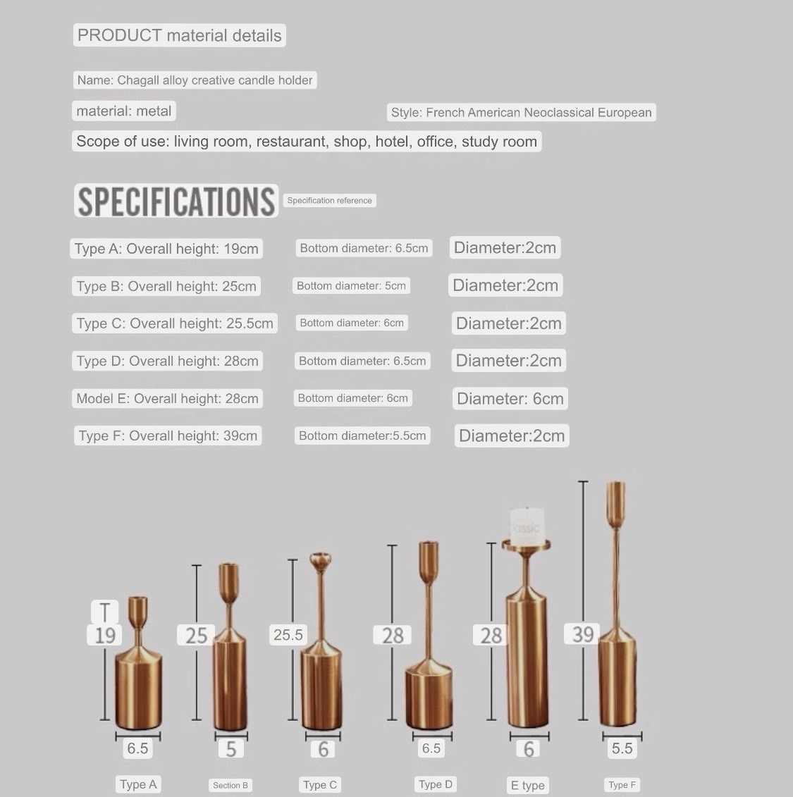 แจกันตกแต่งบ้าน ดอกไม้ประดิษฐ์พร้อมแจกัน เชิงเทียนตกแต่ง เชิงเทียนสีทอง แจกันดอกไม้ปลอม ดอกไม้ตั้งโต๊ะ เชิงเทียนทองเหลือง ST501E801