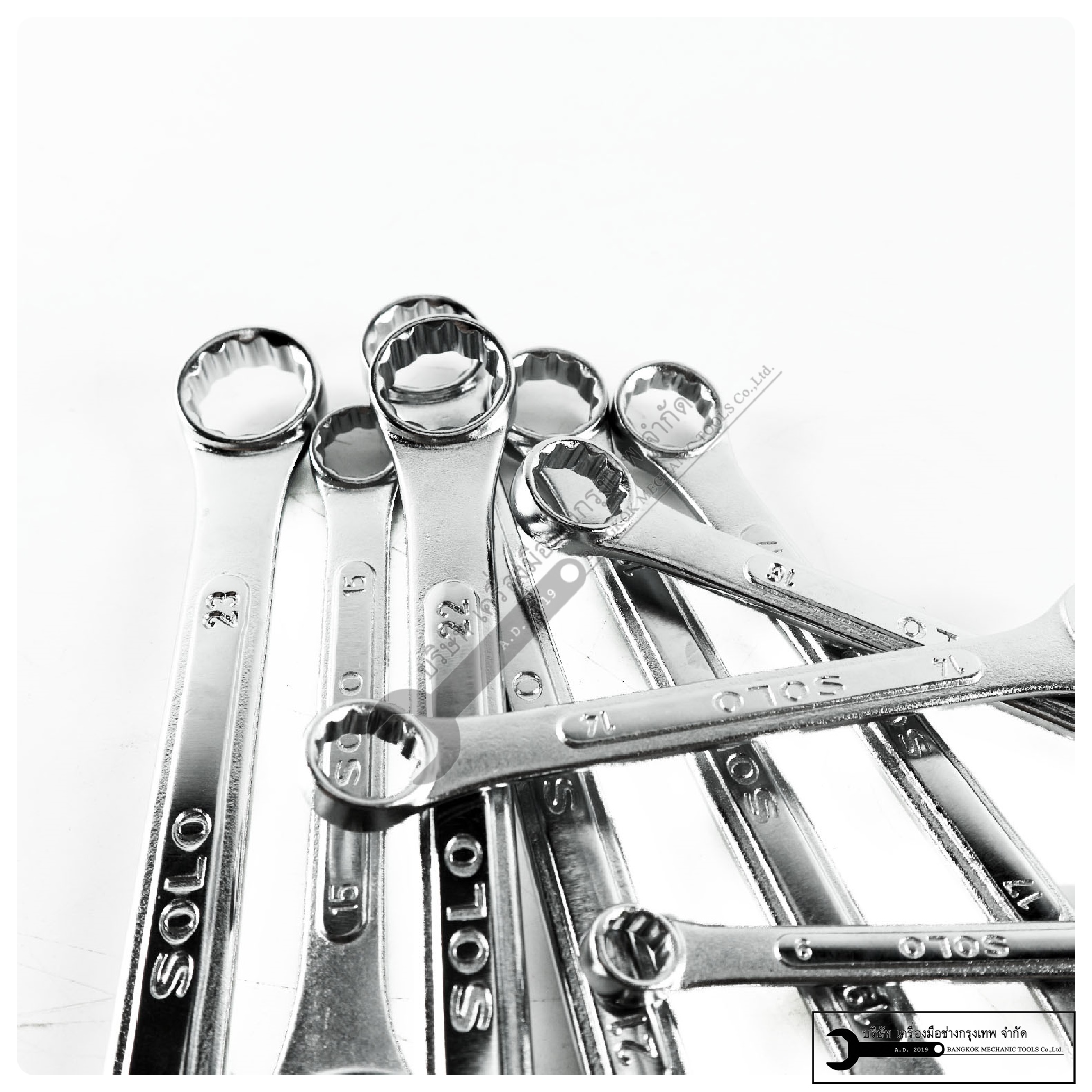 SOLO ประแจแหวนข้าง-ปากไต เกรด CR-V แยกขาย (24-38mm)