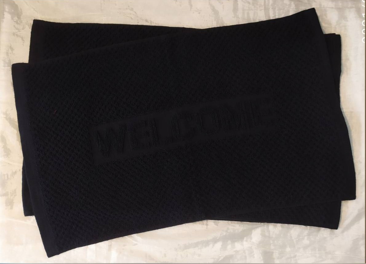 ผ้าเช็ดเท้า โรงแรม ทอลาย Welcome โหลละ