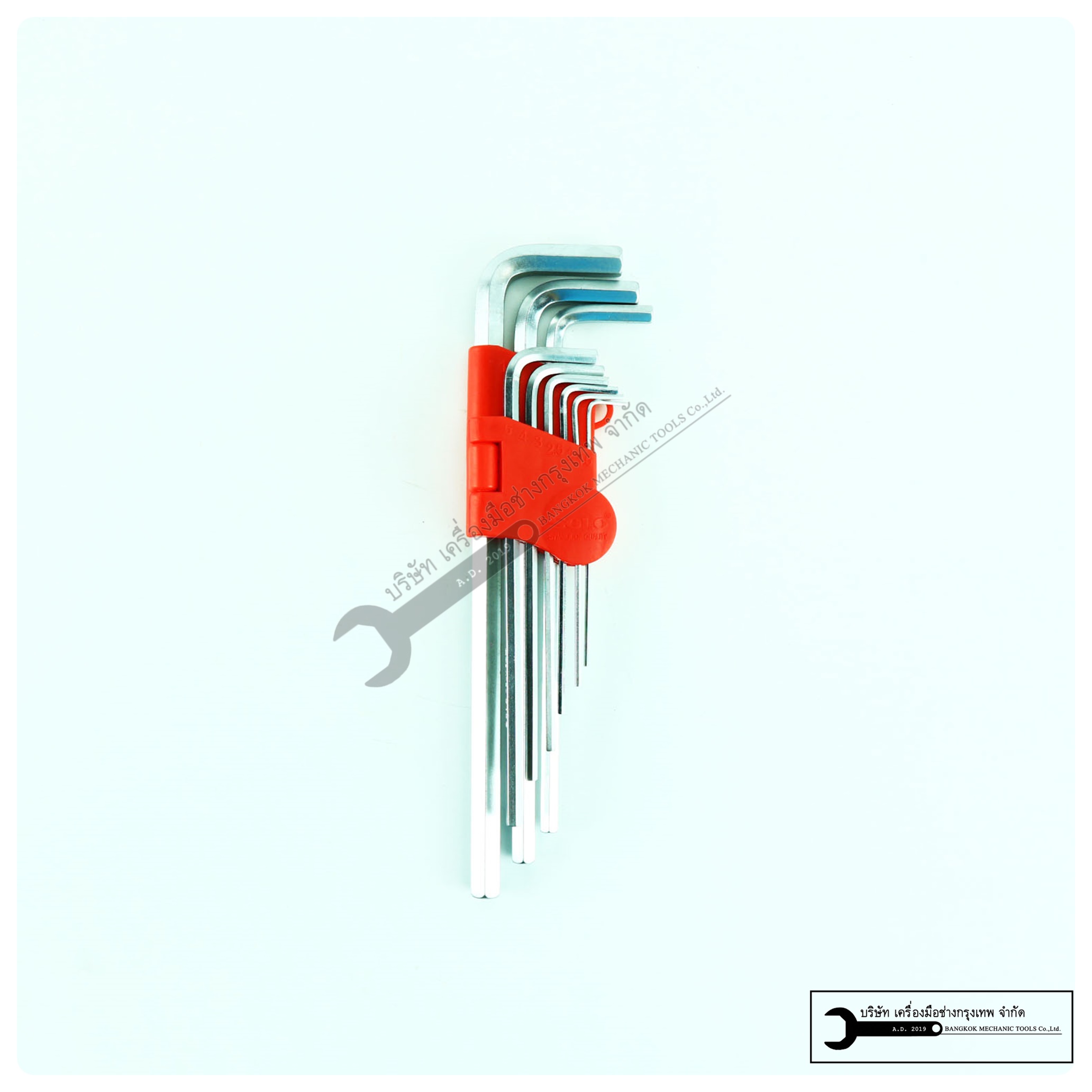 SOLO ชุดประแจหกเหลี่ยมแผงดำ แบบยาว เกรด CR-V (รุ่น 609 709 809)