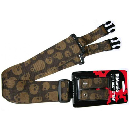 สายสะพาย DiMarzio ClipLock Strap : Cordura Camo Skulls DD2200MGSK