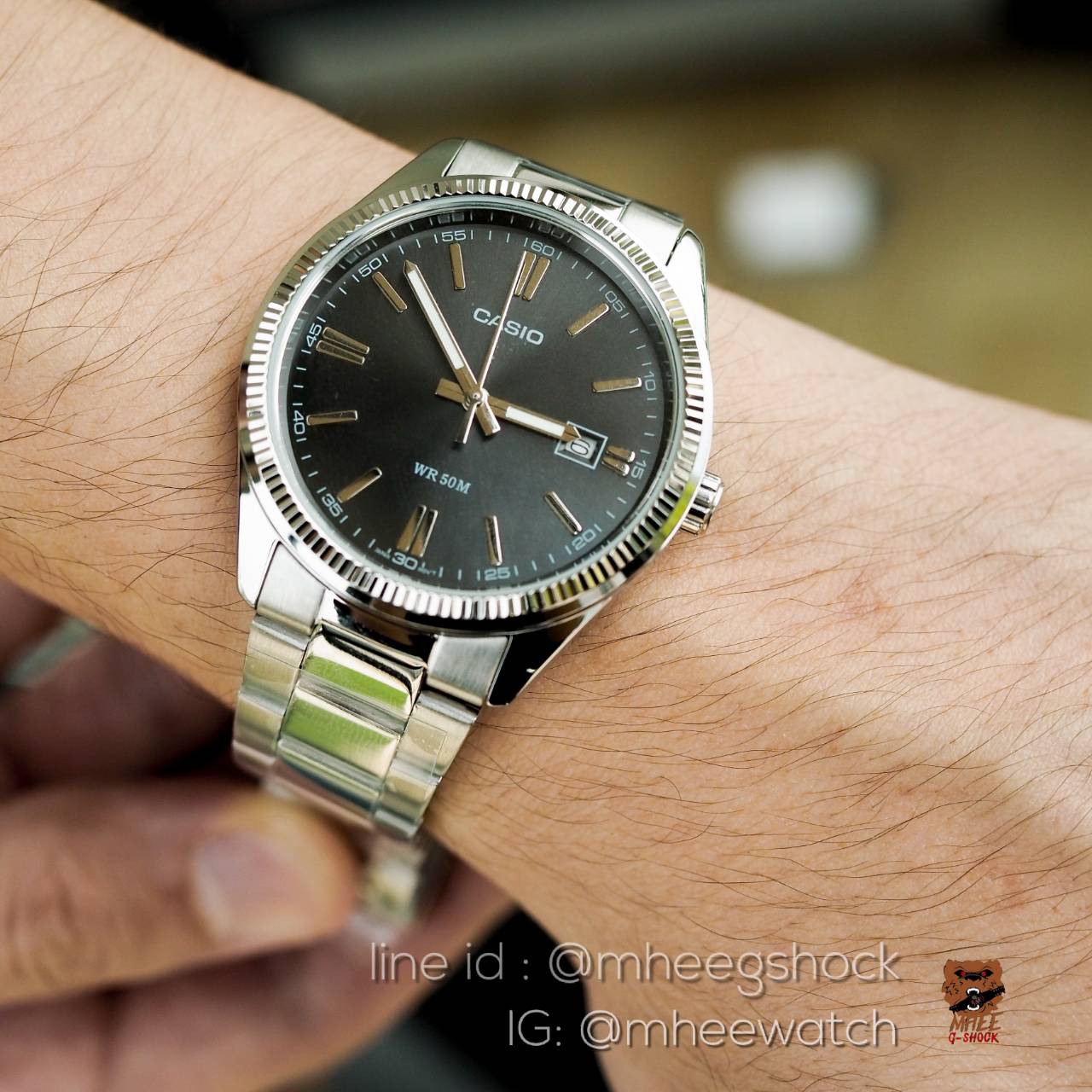 Casio Datejust Steel คาสิโอ้ ของแท้ ประกันศูนย์เซ็นทรัล CMG