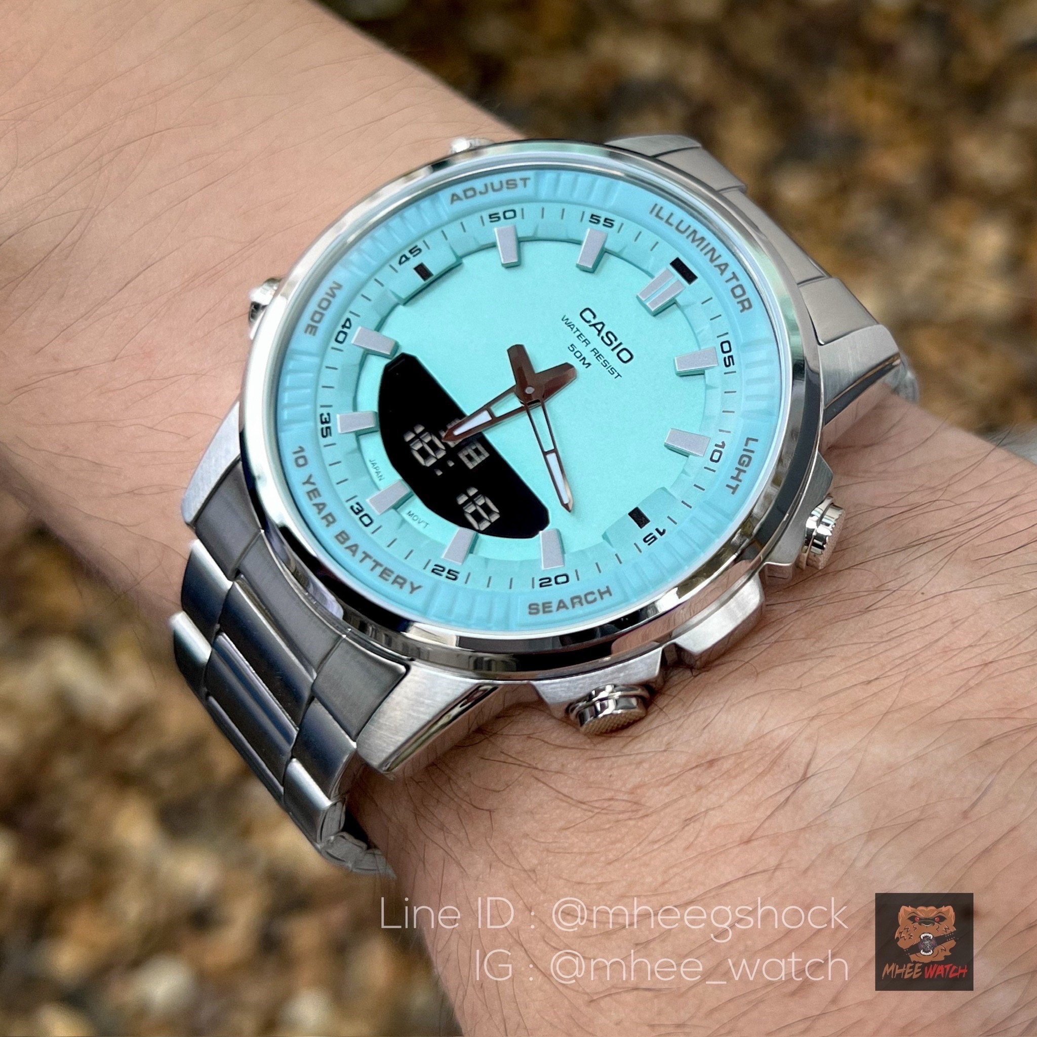 Casio G-Steel New Arrivals Tiffany Blue Color Battery 10Year Analog+Digital