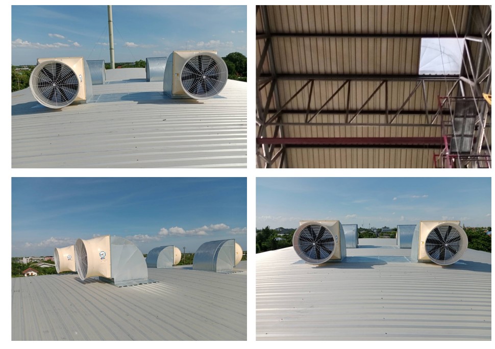 ผลงานการการออกแบบ ติดตั้งระบบระบายอากาศ แก้ไขปัญหาความร้อน