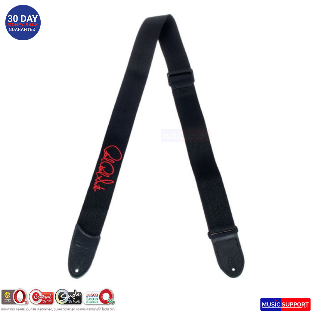 PRS GUITAR STRAP SIGNATURE LOGO 2 POLY BLACK RED ACC3171
