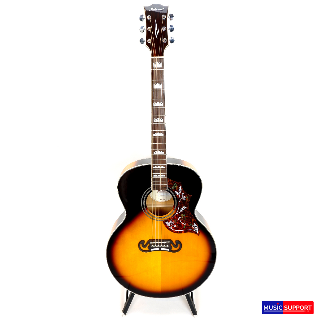 กีตาร์โปร่งไฟฟ้า Mclorence MJ-200E ทรงจัมโบ้ / Sunburst