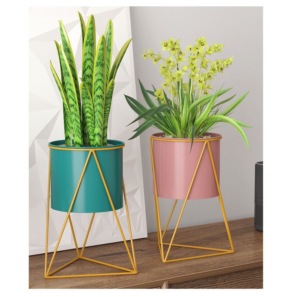 TS061J012 TROPACL กระถางขาตั้งสามเหลี่ยมทรงสูง กระถางทรงสูง กระถางต้นไม้ กระถางพร้อมขาเหล็ก PLANT POT กระถางพร้อมขาตั้ง