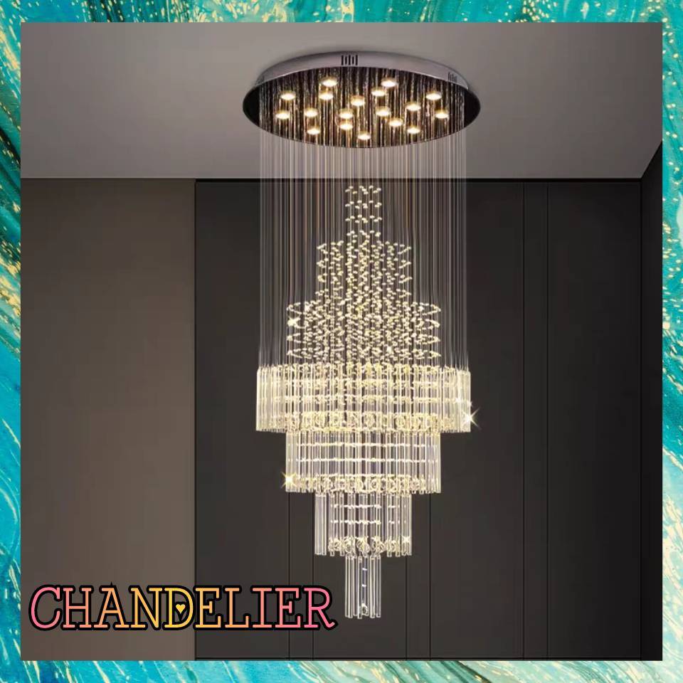 CT195A169 SOTMIA โคมระย้า โคมไฟระย้าโถงบรรได Chandelier แชนเดอเรียยาว