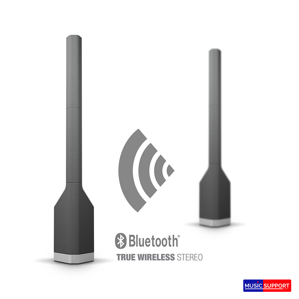 LD Systems MAUIP900W Powered Column PA System by Porsche Design Studio in Cocoon White