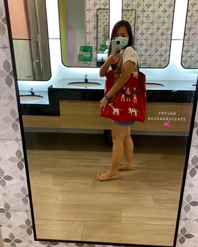 ลูกค้ารีวิว l กระเป๋าปักลายนากา
