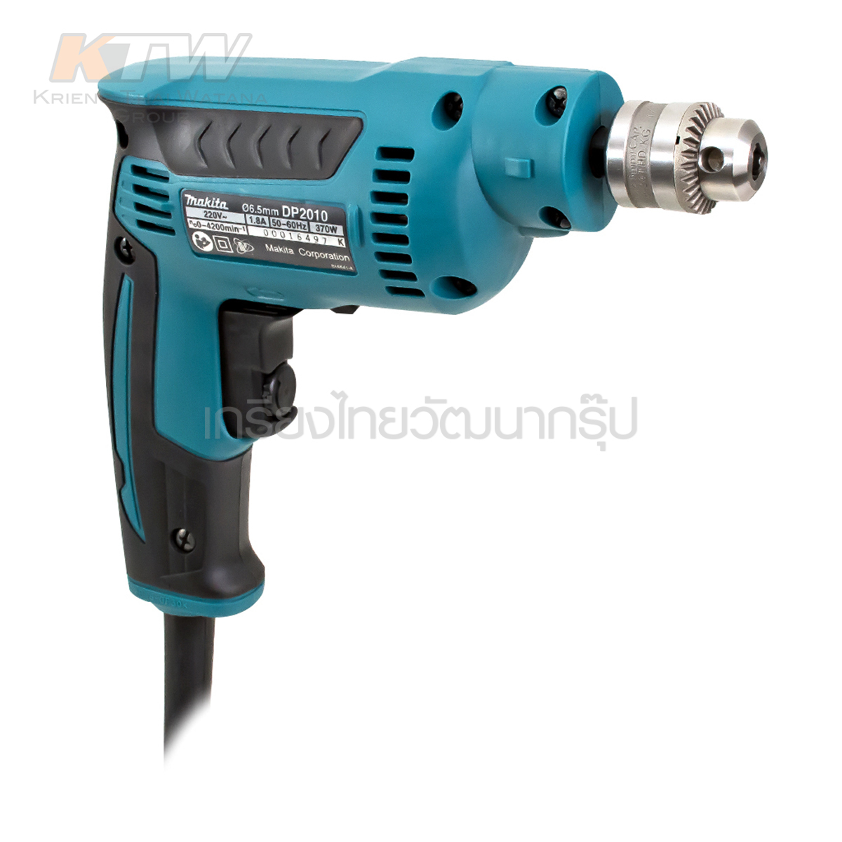 MAKITA สว่านไฟฟ้า ขนาด 1/4 นิ้ว กำลังไฟฟ้า 370 วัตต์ ปรับซ้าย-ขวาได้ รุ่น DP-2010