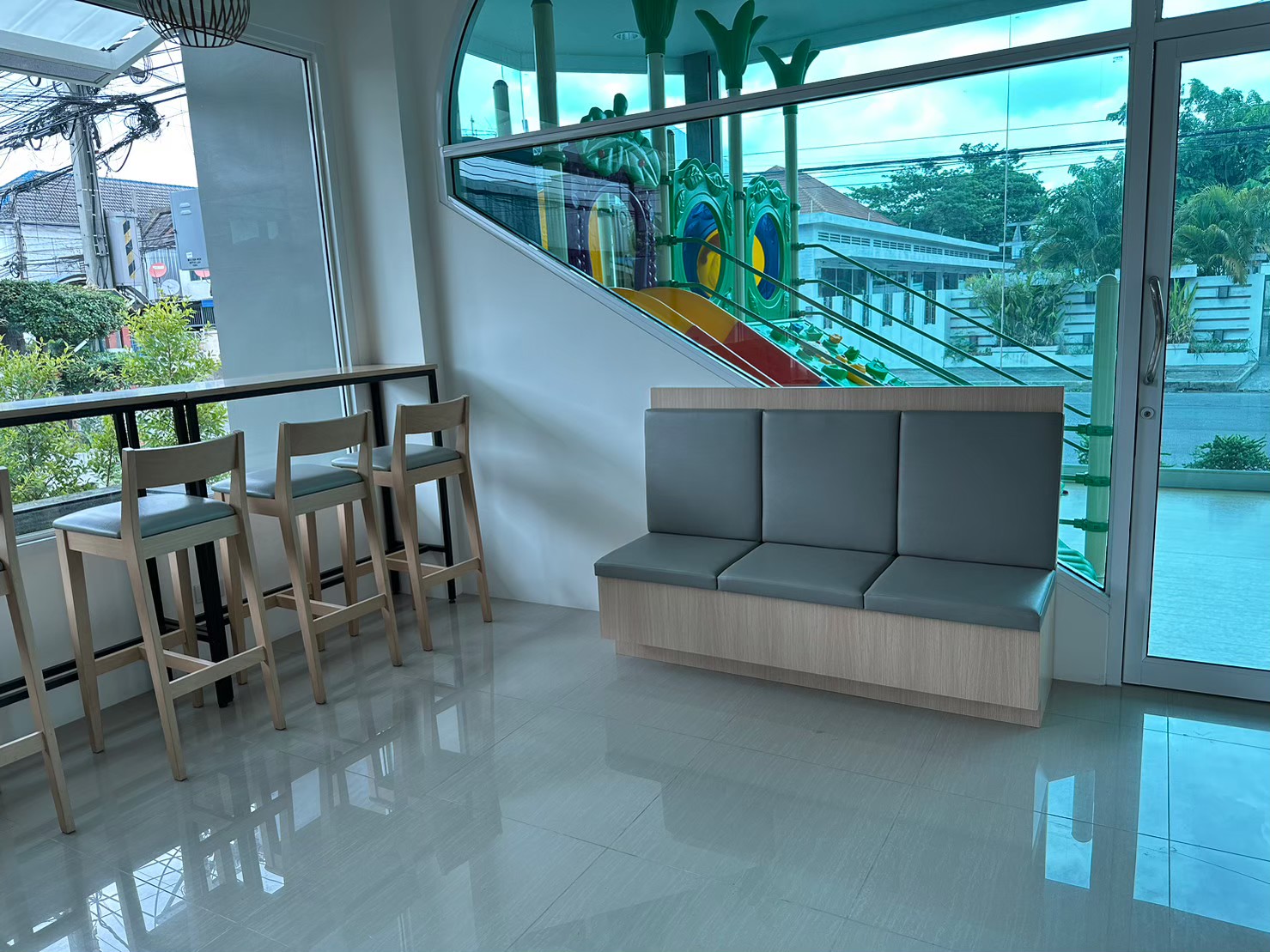 โซฟาบิ้วท์อิน โซฟาร้านกาแฟ โซฟาต้อนรับหน้าร้าน