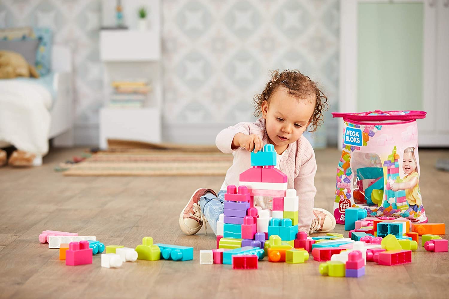 Mega Bloks First Builders Big Building Bag (80 PCS) บล็อคต่อสำหรับเด็กเล็ก