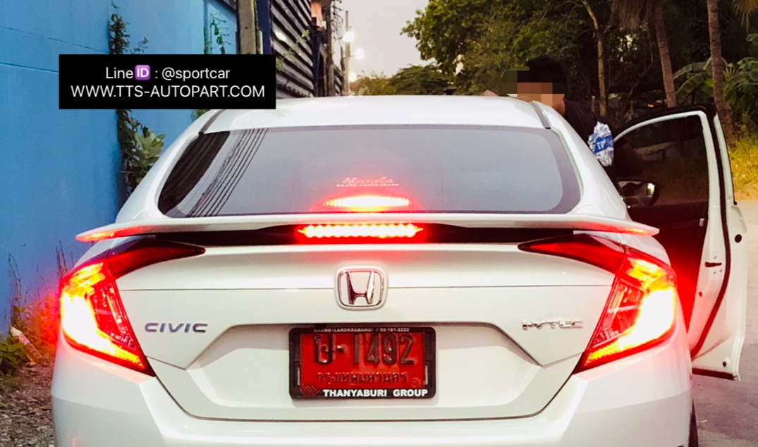 สปอยเลอร์ Honda Civic FC RS มีไฟเบรก LED Civic 2016-2020 งานคุณภาพ ตรงรุ่น made in Taiwan