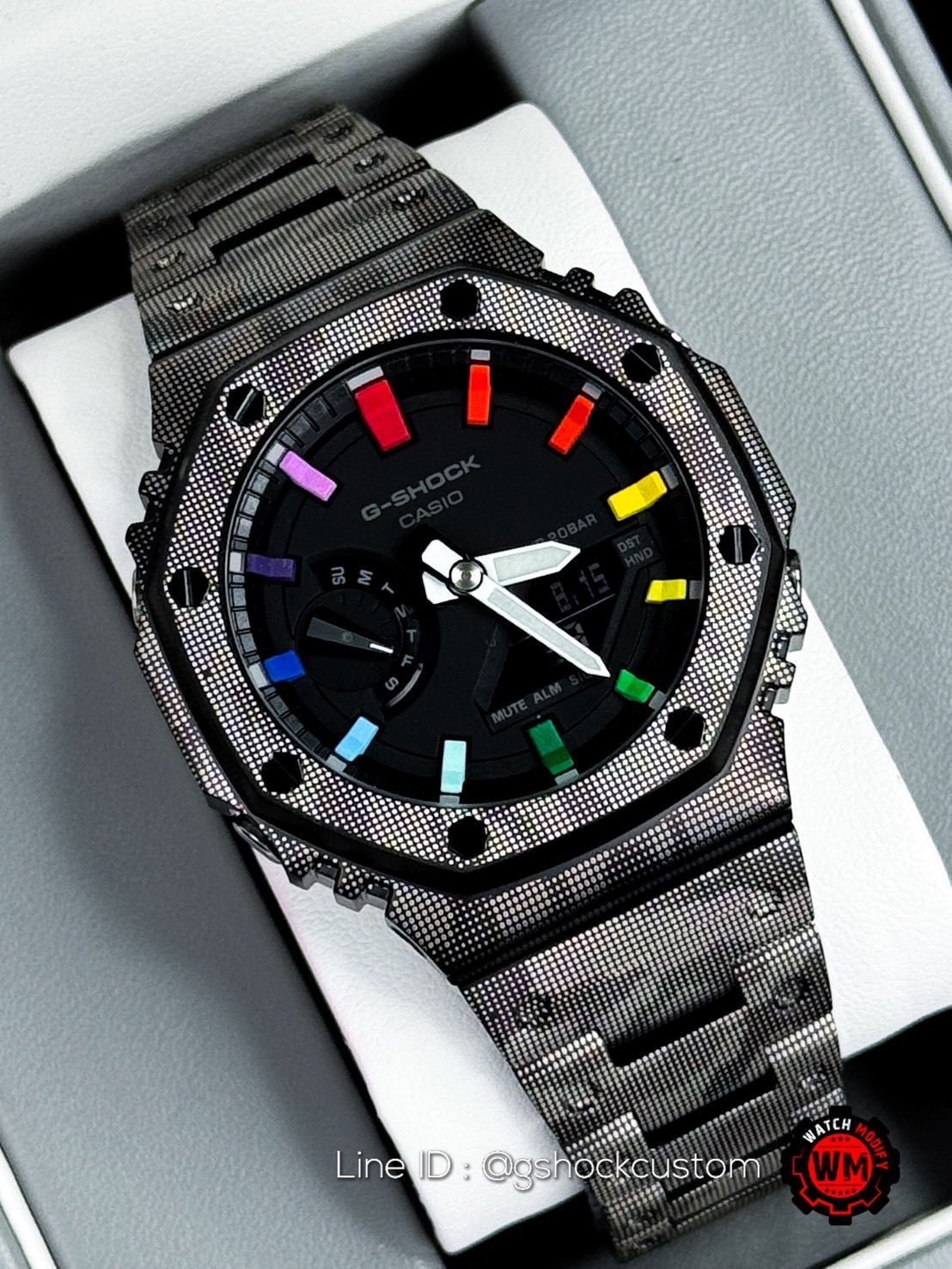 G-Shock AP New Arrival Camo Metal Rainbow Dial