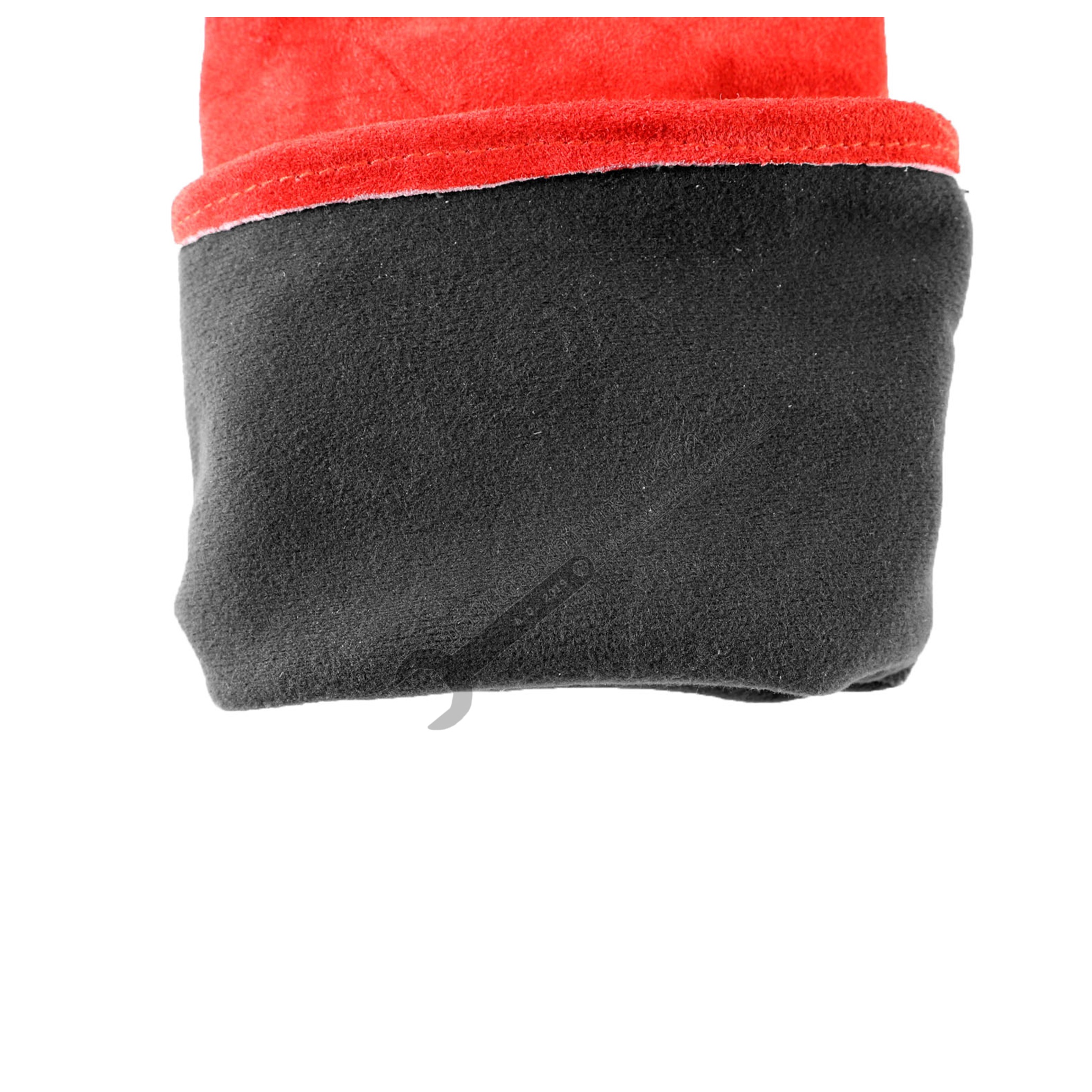 ถุงมือเชื่อม ถุงมือหนังเชื่อมแบบยาว สีแดง ยาว14 นิ้ว