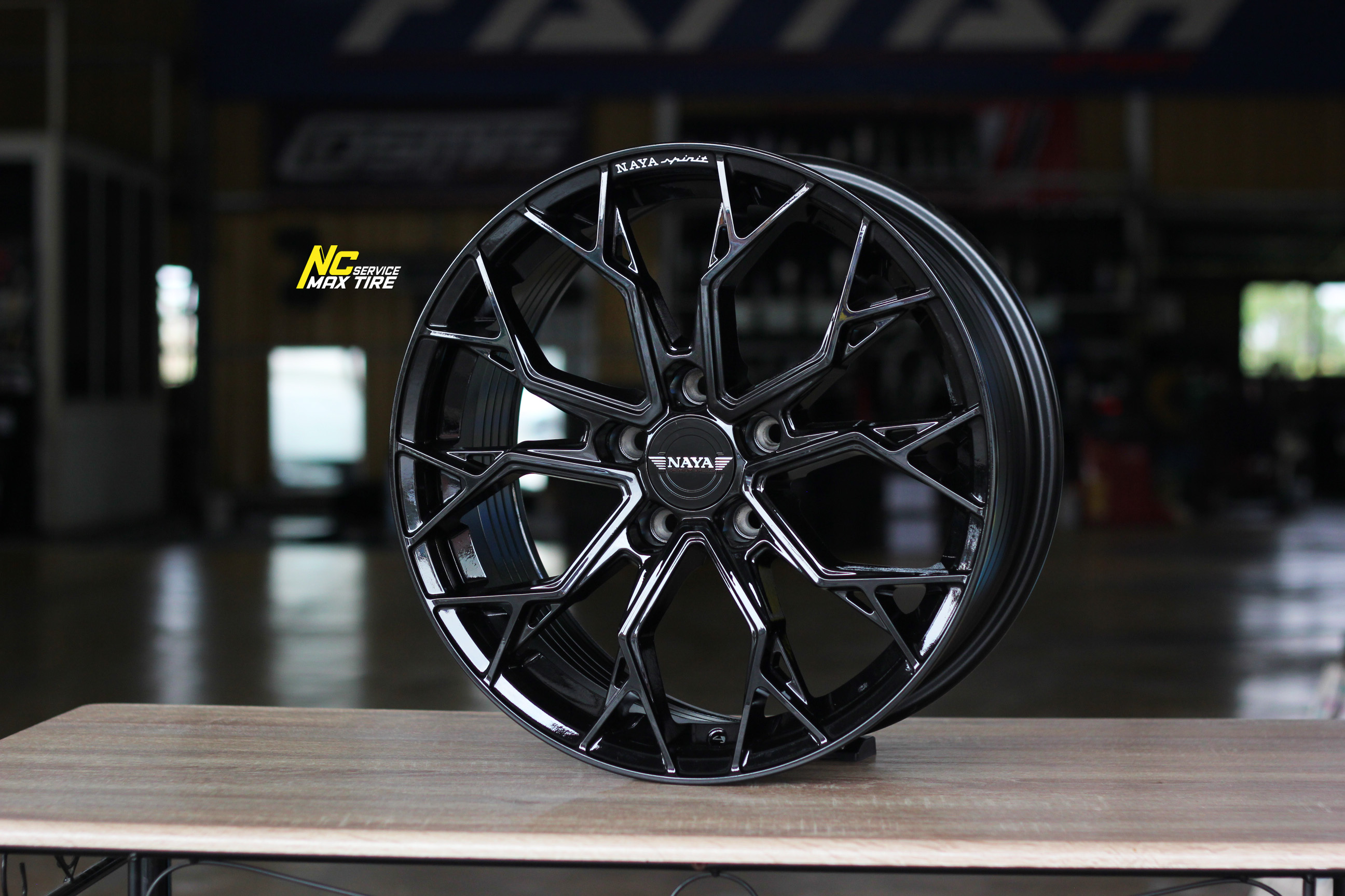 ล้อแม็กขอบ17 / Cosmis / NAYA / Alpha-3 / ล้อแม็กสีดำเงาทั้งวง / 17x7.0 5H112/114 ET40 / NC / PP / เก๋ง5รู