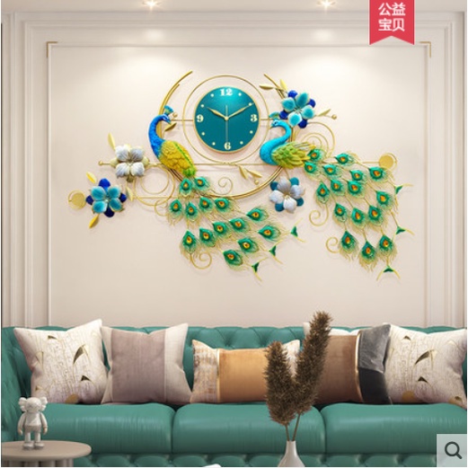 CT024C017 INTERY นาฬิกานกยูง 3D นาฬิกา นาฬิการแขวนผนัง นาฬิกา หรูหรา นาฬิกาขนาดใหญ่ นาฬิกาตกแต่งบ้าน ของตกแต่งผนัง