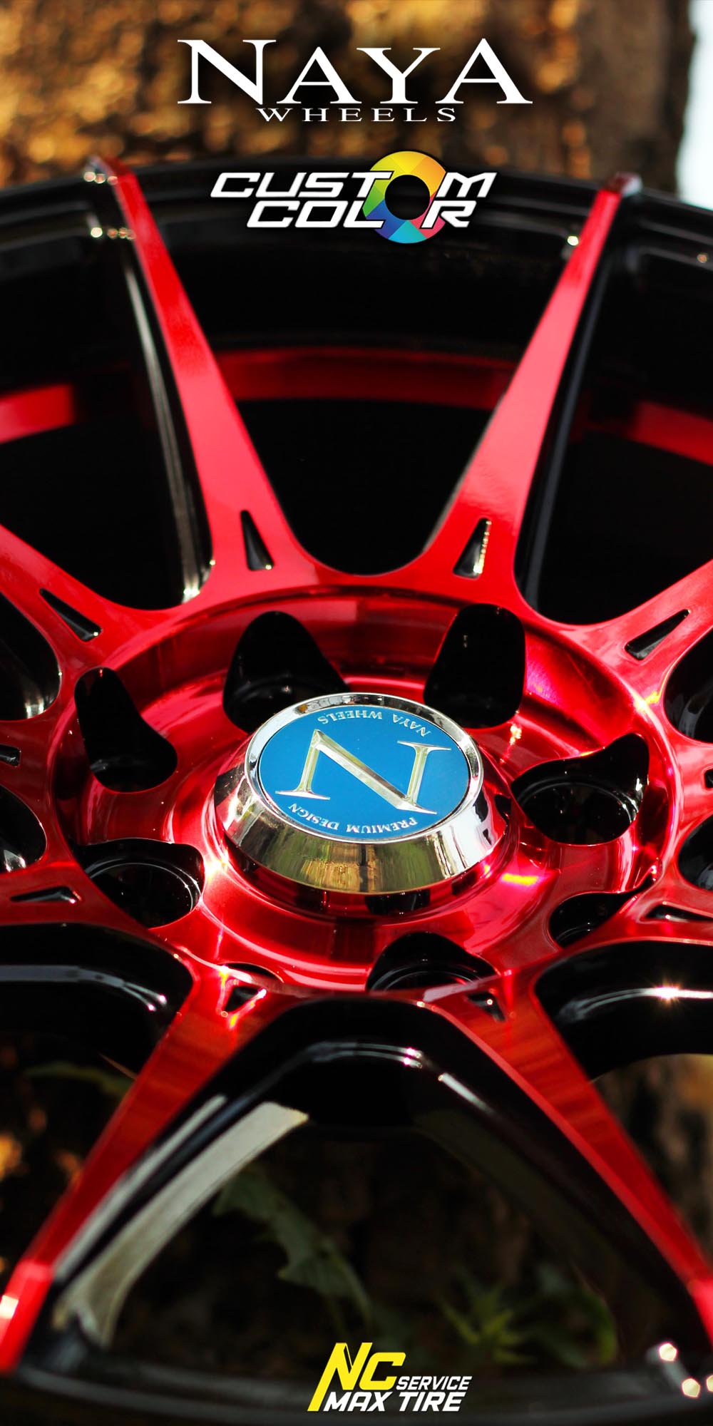 ล้อแม็กขอบ15 / Cosmis / NAYA / F-152 / ล้อแม็กสวยๆ / ล้อแม็กสีพิเศษ / ล้อแม็กรถเก๋ง / 15x7.0 4H100 ET35 / ล้อแม็กสำหน้าไดร์แดง+ใต้ท้องแดง / Custom Color