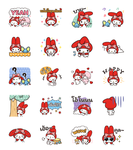 ขายสติกเกอร์ไลน์ มายเมโลดี้ สาวน้อยหมวกแดง