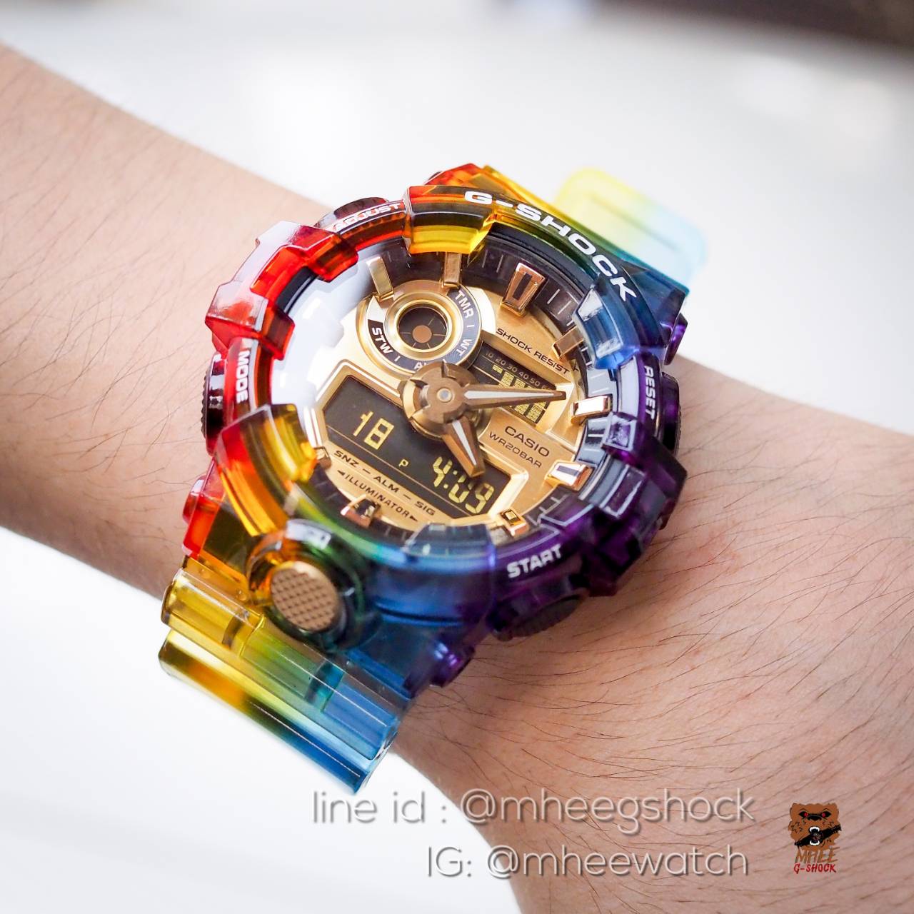 G-Shock Custom Rainbow Jelly ใสใส เรนโบว์ รุ่น GA-710