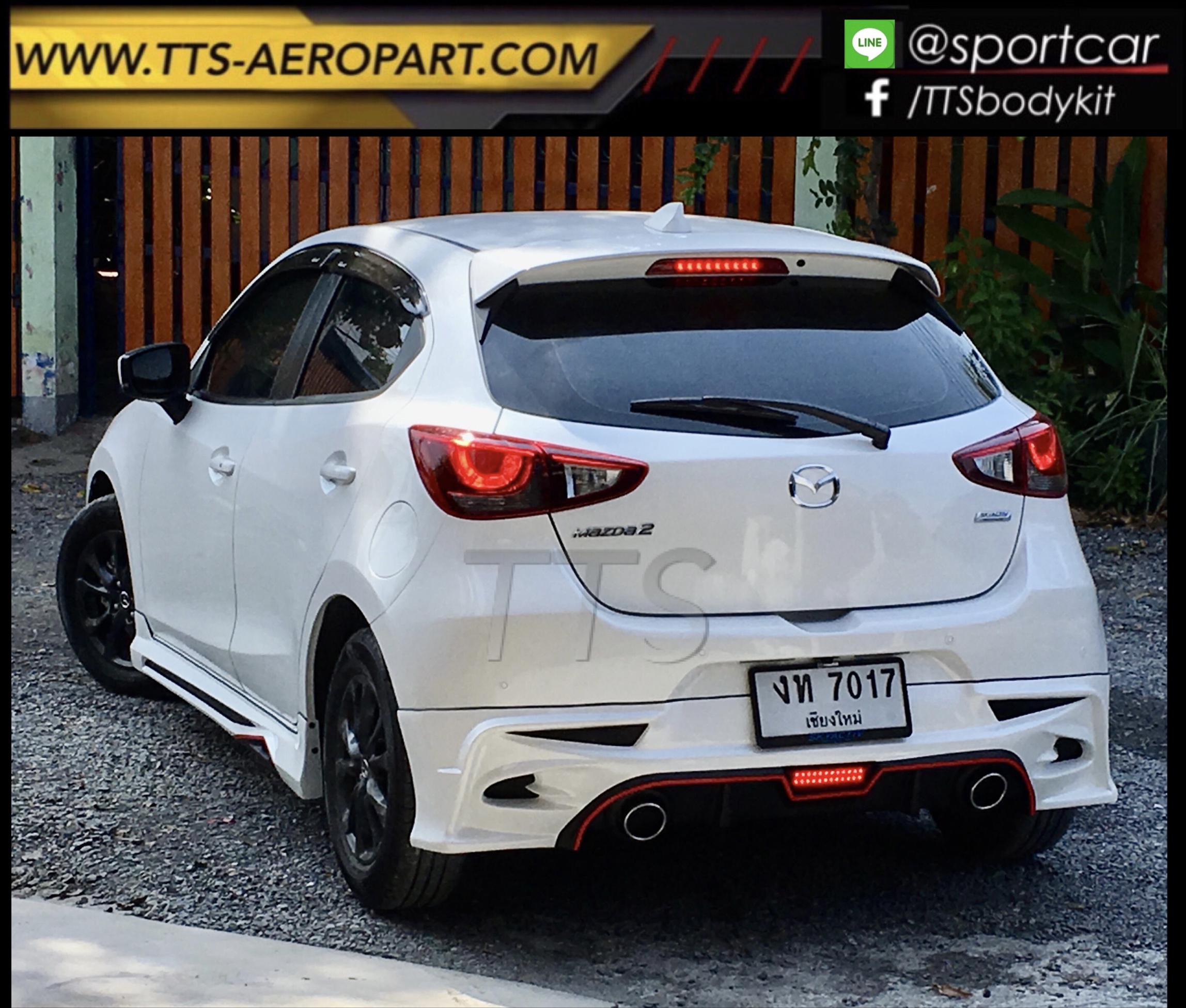 ชุดแต่ง Mazda2 2017 2018 2019 5ประตู STROM, สเกิร์ตรอบคัน Mazda2 Skyactiv มาสด้า2 แต่งสวย