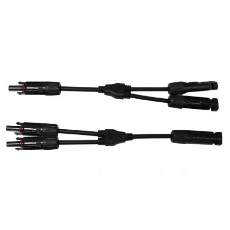 Link CB-1014 MC4 Y-Branch Cable , 2 to 1 w/Connector (Pair), 1500V, TUV Standard, (4.0 mm² and 6.0 mm²)
