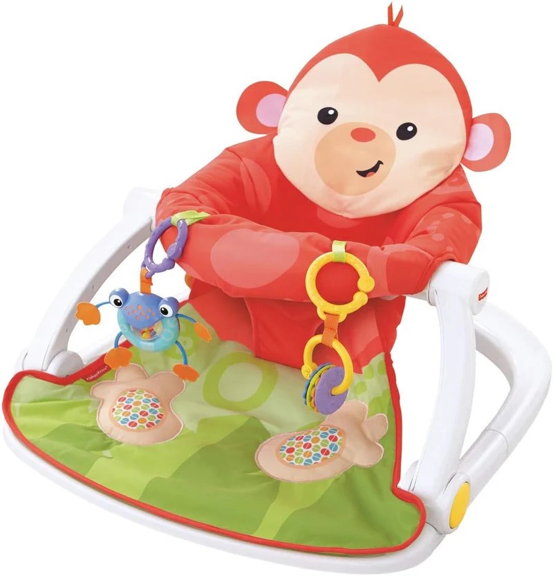 Fisher Price Sit-Me-Up Floor Seat Monkey เก้าอี้หัดนั่ง พร้อมของเล่น