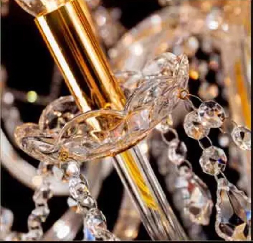 CT001A015 SOTMIA แชนเดอเรีย chandelier crystal โคมไฟระย้า โคมไฟสีทอง โคมระย้าเชิงเทียน โคมไฟเพดาน แชนเดอเรียโคมไฟระย้า