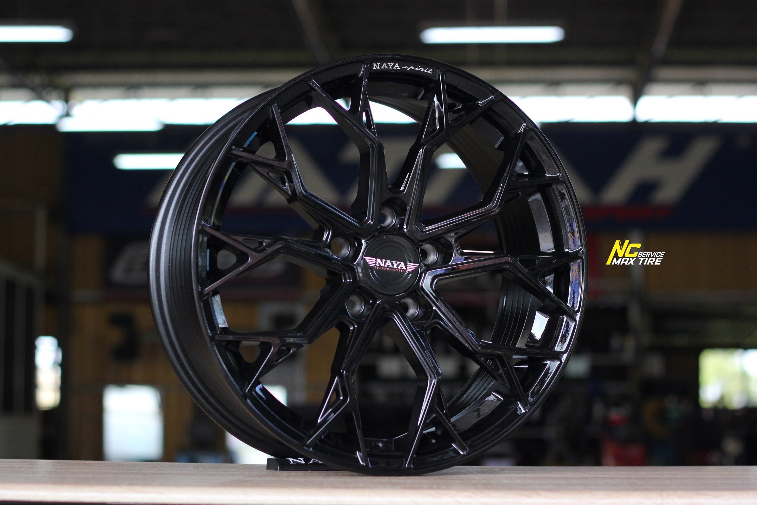 ล้อแม็กขอบ17 / Cosmis / NAYA / Alpha-3 / ล้อแม็กสีดำเงาทั้งวง / 17x7.0 5H112/114 ET40 / NC / PP / เก๋ง5รู