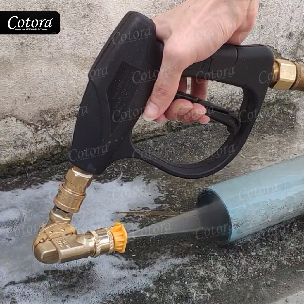 หัวฉีดน้ำแรงดัน 240 องศา ปรับได้ 7 มุม Pivoting Coupler 4500 PSI (ฟรี หัวฉีด5สี)