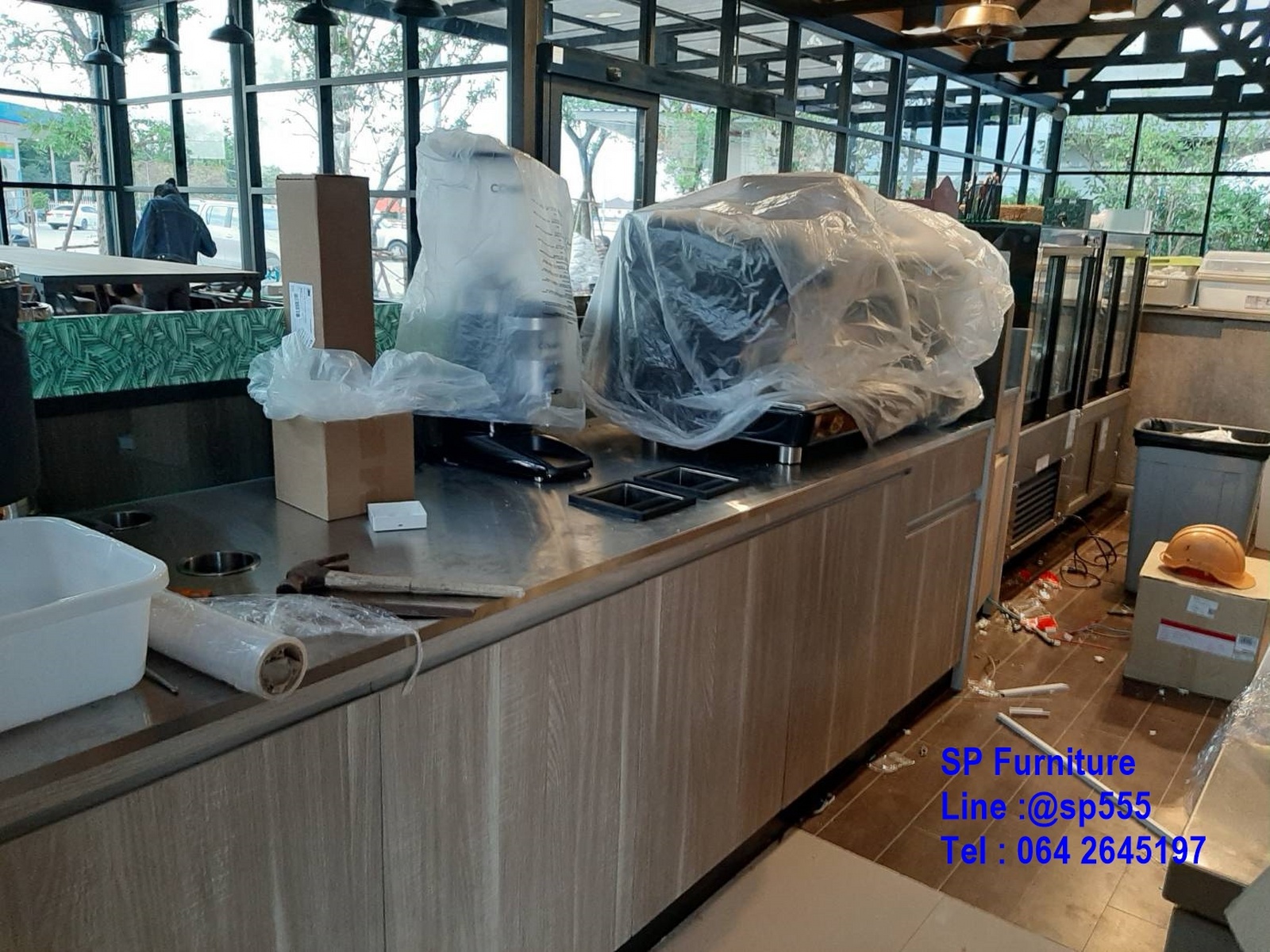 บิ้วท์อินเคาเตอร์ร้านคาเฟ่อเมซอน