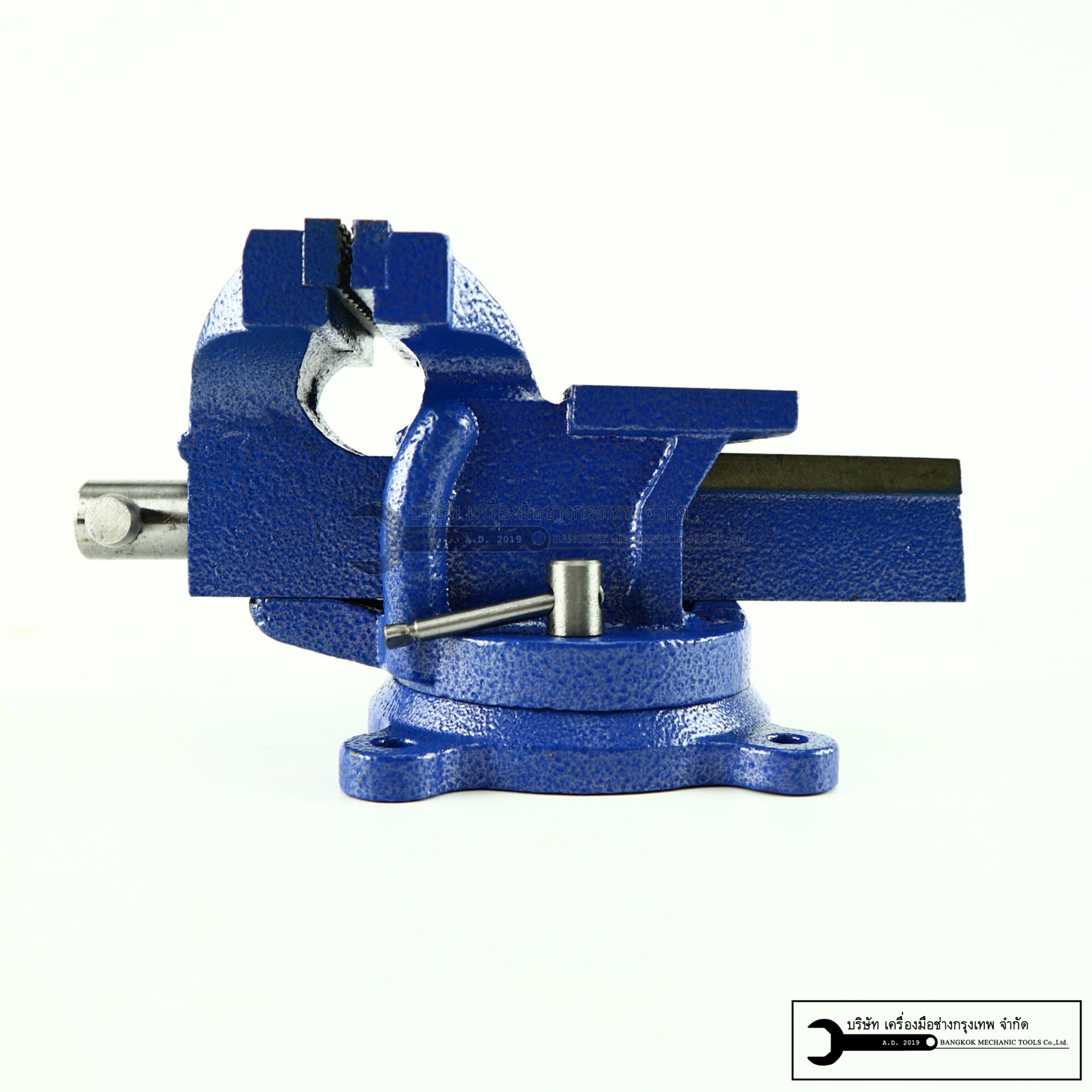 ปากกาจับชิ้นงาน 4 นิ้ว รุ่นเหล็กเหนียว+ฐานหมุนได้