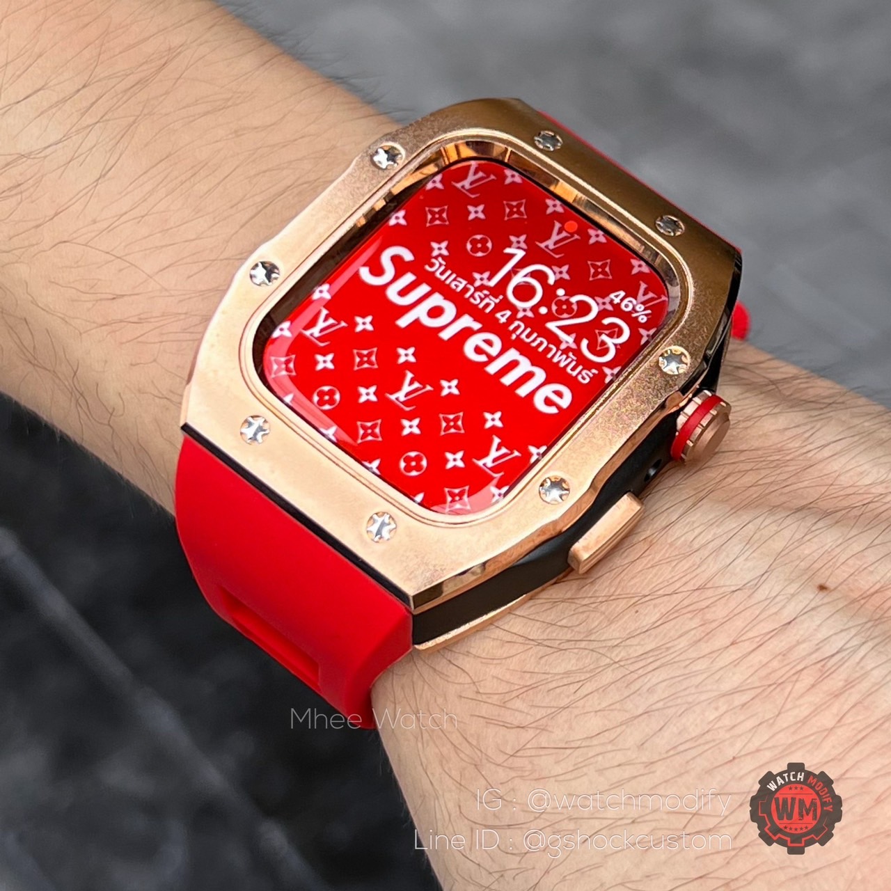 Case Apple Stainless Rubber Watch ironman suit RM Style For 44MM or 45MM Series7,8 Good Quality