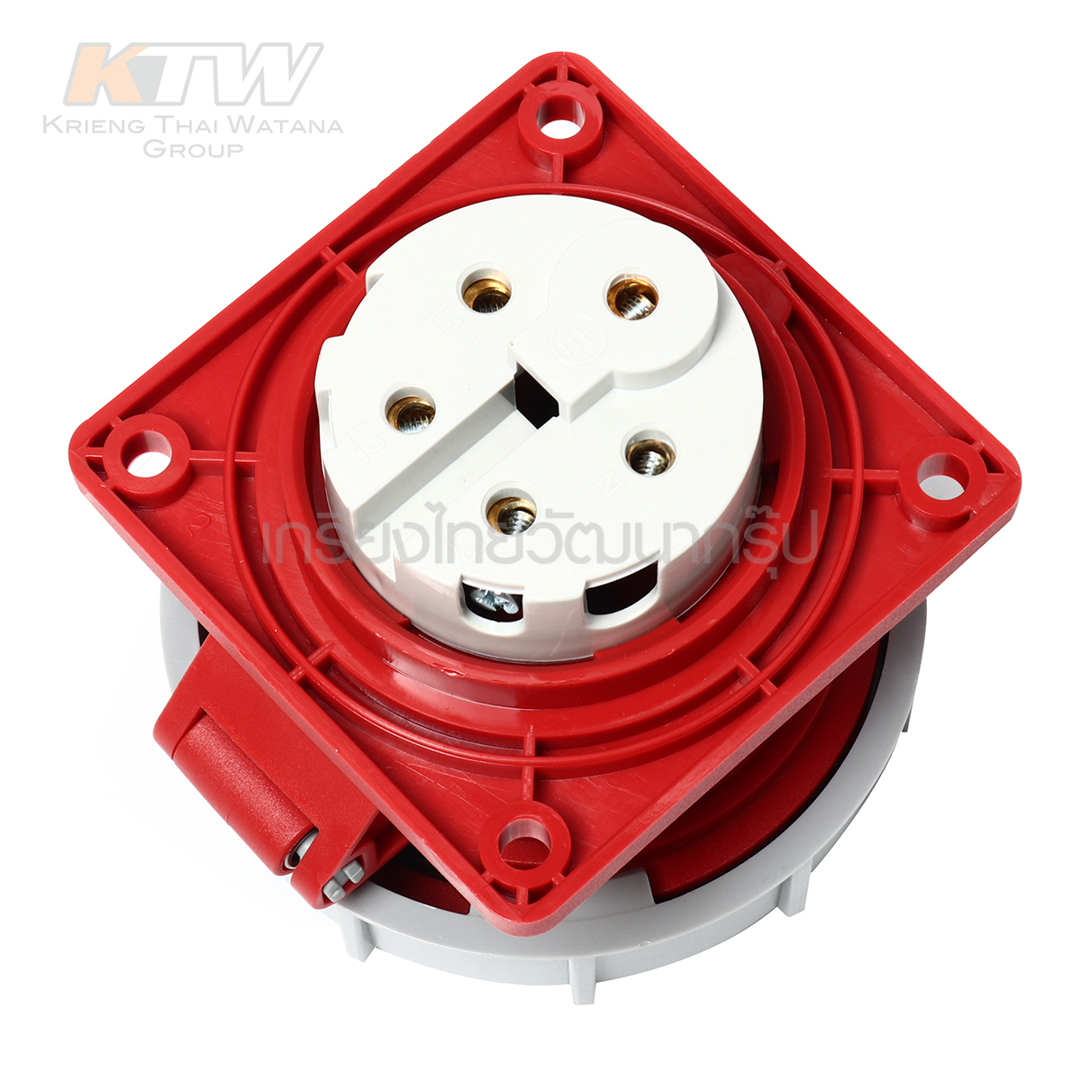 MARATHON ปลั๊กและเต้ารับอุตสาหกรรม เอ็นจิเนียริ่งพลาสติกที่ไม่ลามไฟ แบบ ฝังตรง