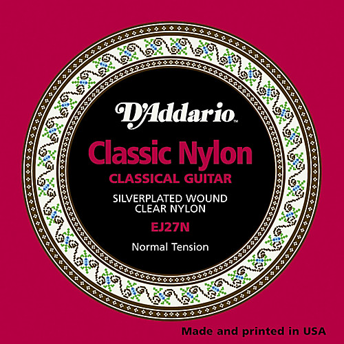 สายกีตาร์คลาสสิค D'Addario EJ27N Silver Wound / Clear Nylon