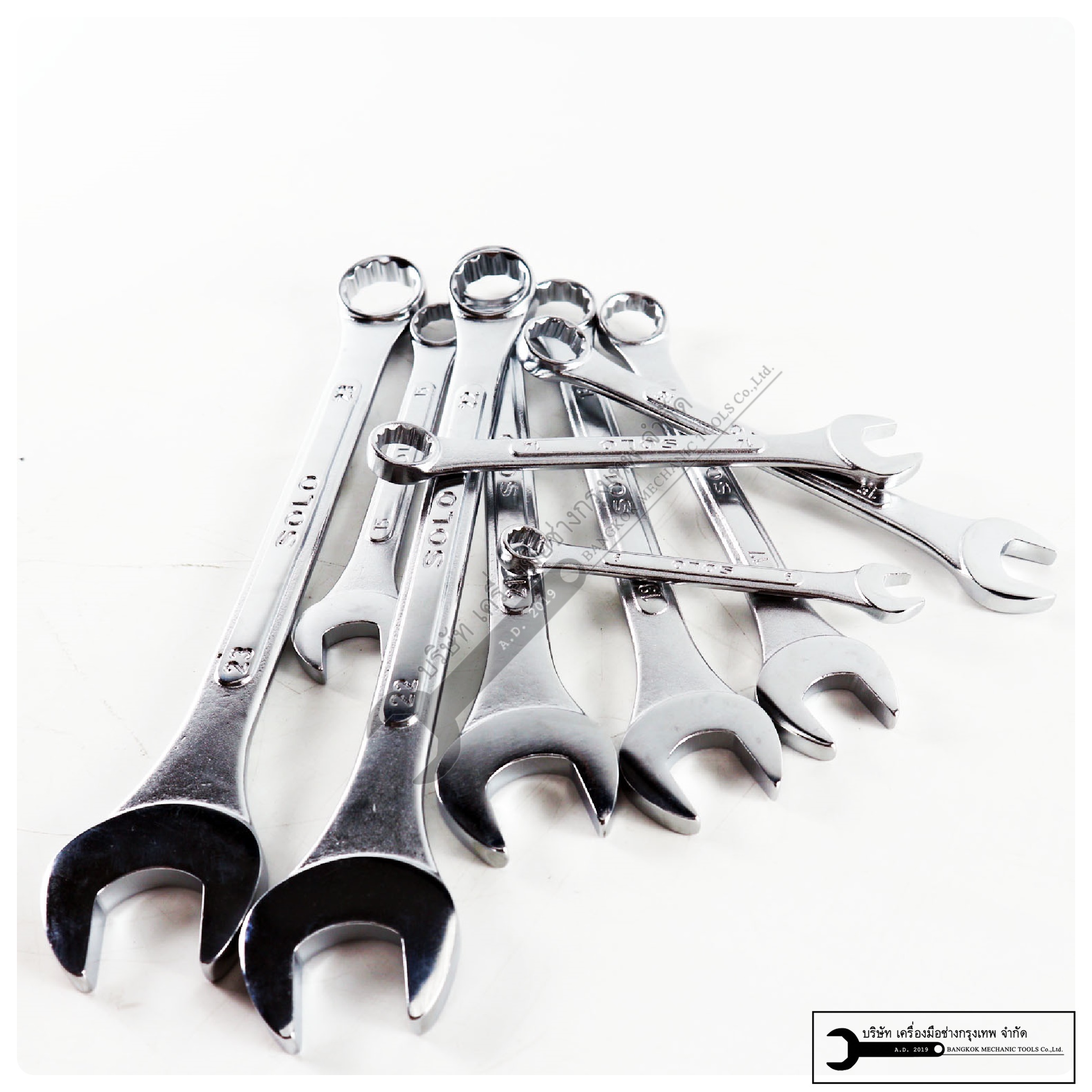 SOLO ประแจแหวนข้าง-ปากไต เกรด CR-V แยกขาย (24-38mm)